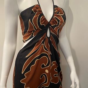 Johanna Ortiz Agustina silk satin cutout dress NEW 6